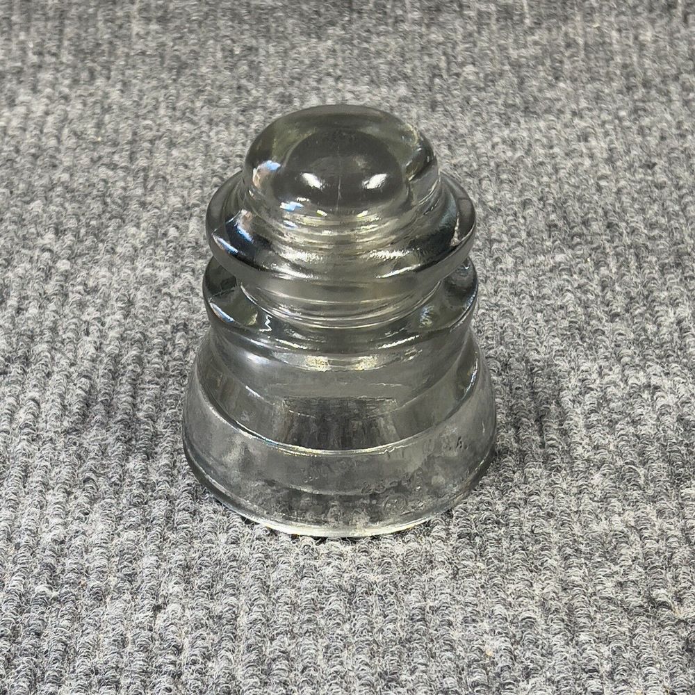 Whitall Tatum No. 1 Clear Glass Line Insulator Telephone Telegraph Antique USA